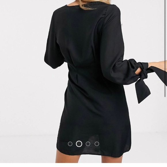 ASOS Black Mini Dress w/ Button Front - Picture 5 of 5